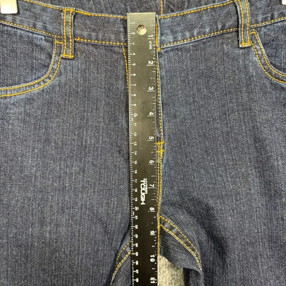 Hanna Andersson Jeans 150 Girls 12 Blue Kid Dark Wash Straight Leg Stretch Denim